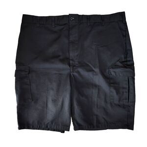 Regent Cargo Shorts‎ Mens Size 48 (47) Black Snap Pockets Flat Front NEW